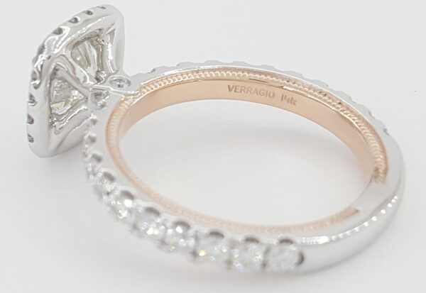 Verragio Halo Diamond Engagement Ring 2.32 ct 14K White & Rose Gold Retail $15K