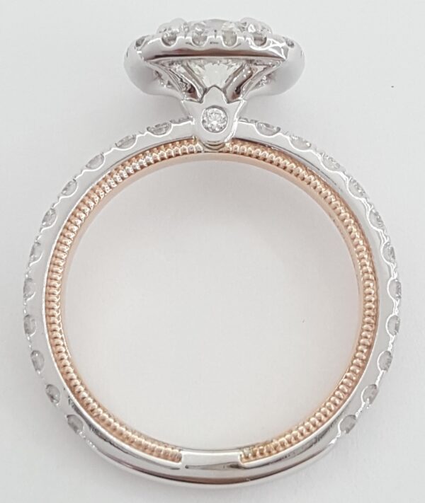Verragio Halo Diamond Engagement Ring 2.32 ct 14K White & Rose Gold Retail $15K