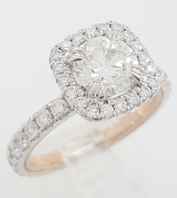 Verragio Halo Diamond Engagement Ring 2.32 ct 14K White & Rose Gold Retail $15K