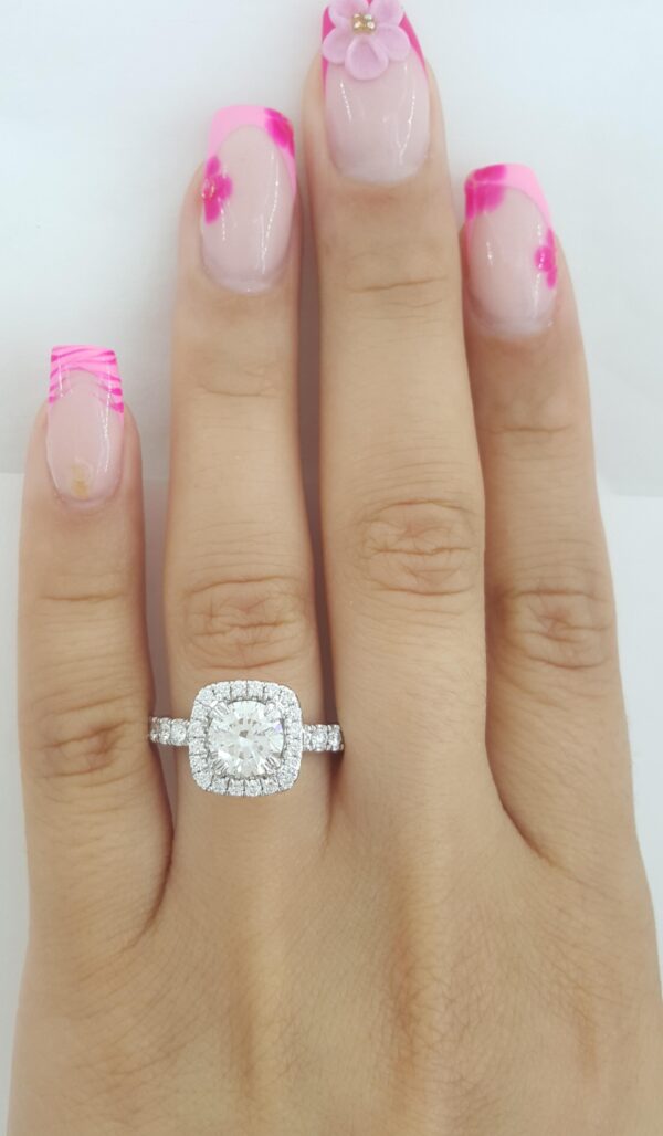 Verragio Halo Diamond Engagement Ring 2.32 ct 14K White & Rose Gold Retail $15K