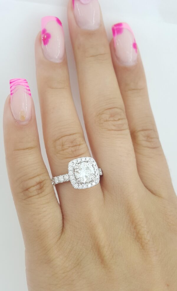 Verragio Halo Diamond Engagement Ring 2.32 ct 14K White & Rose Gold Retail $15K
