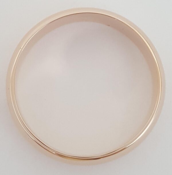 Half Dome 14K Rose Gold Wedding Band Ring Eastern European 5.7 mm Size 7.5
