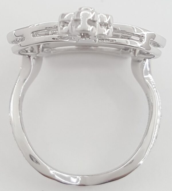 Louis Vuitton Diamond Blason Crown Ring 1.2 ct 18k White Gold