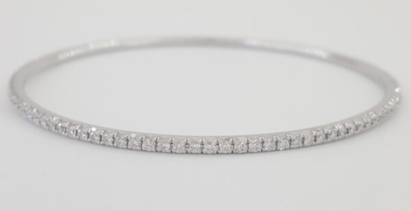 Tiffany & Co. Metro Diamond Eternity Bangle Bracelet 1.6 ct 18K White Gold