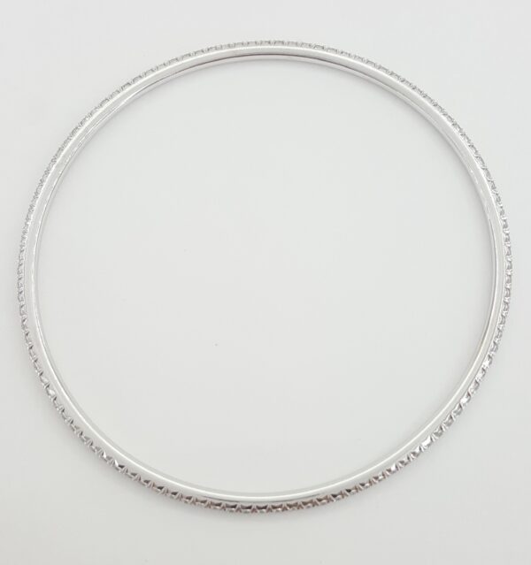 Tiffany & Co. Metro Diamond Eternity Bangle Bracelet 1.6 ct 18K White Gold