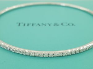 Tiffany & Co. Metro Diamond Eternity Bangle Bracelet 1.6 ct 18K White Gold