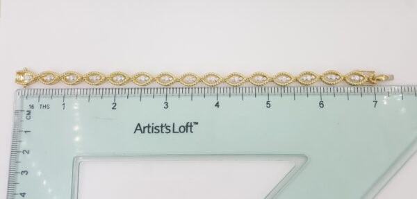 Roberto Coin Barocco Diamond Bracelet 1.26 ct 18k Yellow & White Gold 7"