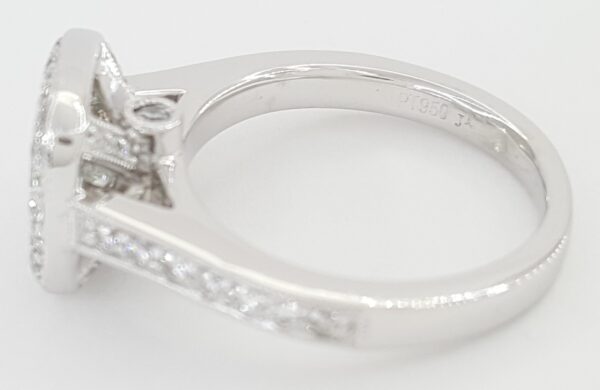 Princess Cut Diamond Halo Engagement Ring 1.5 ct Platinum GIA Retail $8,995