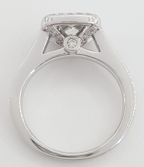 Princess Cut Diamond Halo Engagement Ring 1.5 ct Platinum GIA Retail $8,995