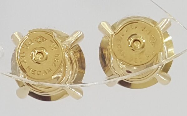 Chopard Golden Diamond Stud Earrings 18k Yellow Gold & Titanium Treated