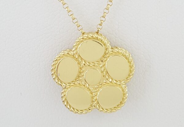 Roberto Coin Daisy Diamond Pendant Necklace 18K Yellow Gold 0.48 ct Rtl $5,300