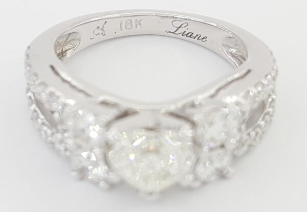 Heart Diamond Engagement Ring 1.53 ct 18K White Gold GIA Retail $7,000