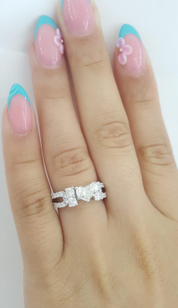 Heart Diamond Engagement Ring 1.53 ct 18K White Gold GIA Retail $7,000