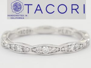 Tacori Sculpted Crescent Diamond Eternity Wedding Band Ring Plat 46-25ET 0.6ct