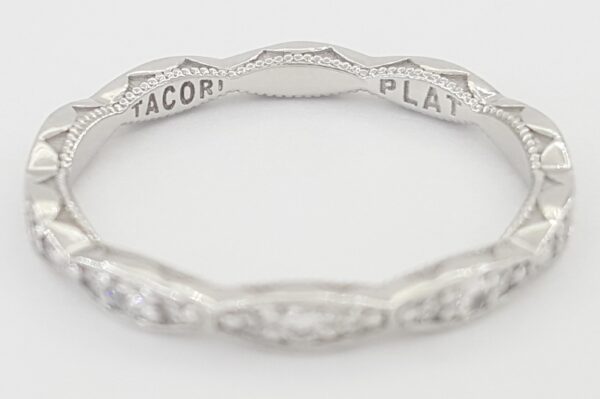 Tacori Sculpted Crescent Diamond Eternity Wedding Band Ring Plat 46-25ET 0.6ct