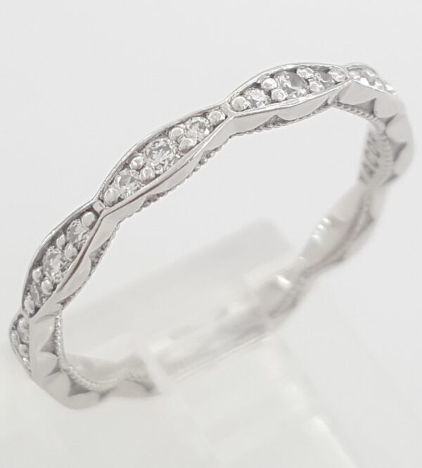 Tacori Sculpted Crescent Diamond Eternity Wedding Band Ring Plat 46-25ET 0.6ct