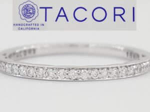 Tacori Sculpted Crescent 41-1.5W 18k White Gold 0.17 ct Round Diamond Band
