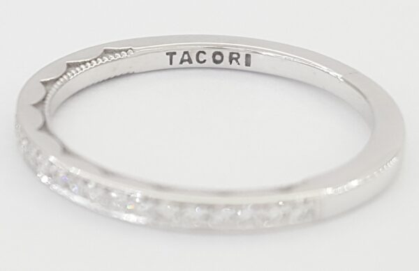 Tacori Sculpted Crescent 41-1.5W 18k White Gold 0.17 ct Round Diamond Band