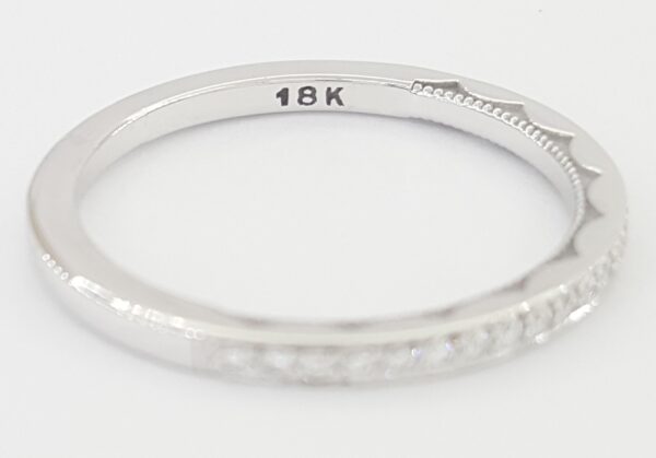 Tacori Sculpted Crescent 41-1.5W 18k White Gold 0.17 ct Round Diamond Band