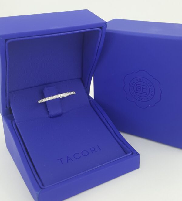 Tacori Sculpted Crescent 41-1.5W 18k White Gold 0.17 ct Round Diamond Band