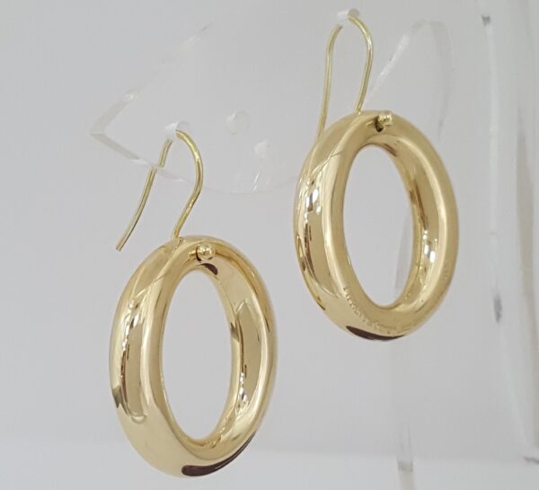 Tiffany & Co Elsa Peretti Sevillana 18K Yellow Gold Earrings Medium Model 24mm