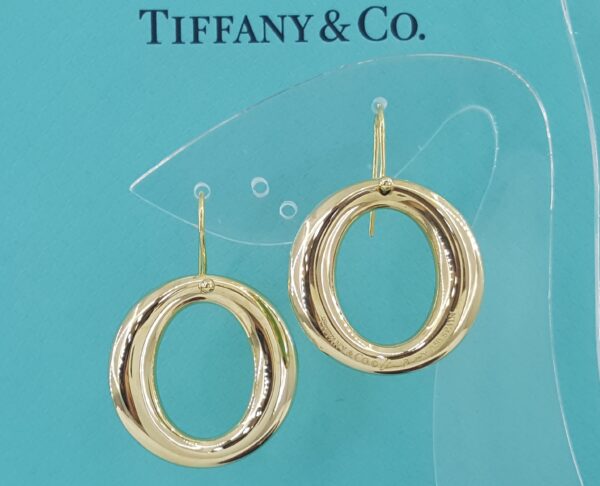 Tiffany & Co Elsa Peretti Sevillana 18K Yellow Gold Earrings Medium Model 24mm