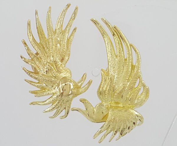 Vintage Tiffany & Co Schlumberger 18K Yellow Gold Clip-On Earrings 15 Gr 1.25"
