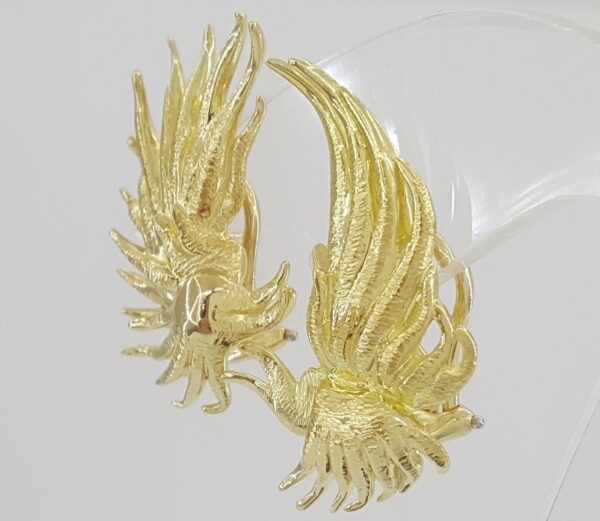 Vintage Tiffany & Co Schlumberger 18K Yellow Gold Clip-On Earrings 15 Gr 1.25"
