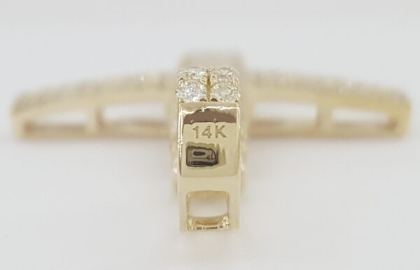 Round Brilliant Cut Diamond Cross Pendant 14k Yellow Gold 1.75 ct 2" 5 grams