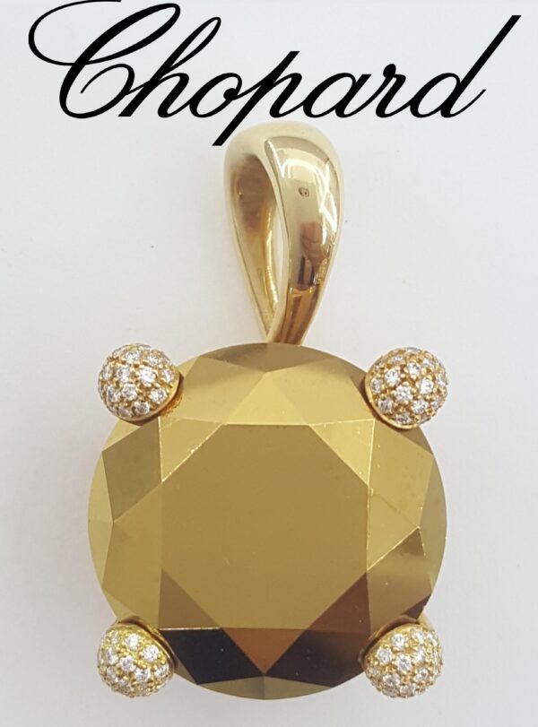 Chopard Golden Diamond Collection Pendant 18k Yellow Gold & Titanium