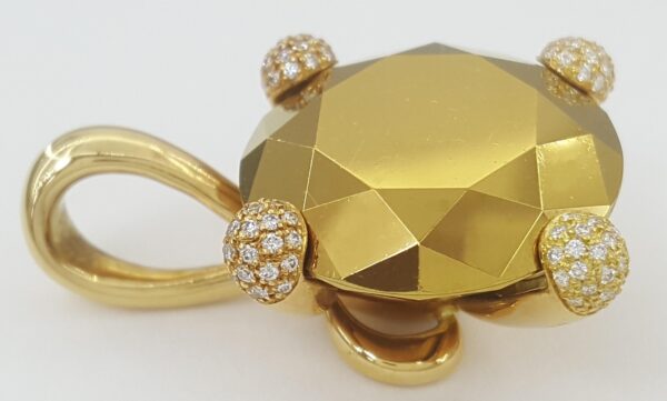 Chopard Golden Diamond Collection Pendant 18k Yellow Gold & Titanium