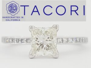 TACORI Sculpted Crescent 45-15 Princess Diamond Engagement Ring 1.19 ct 18K