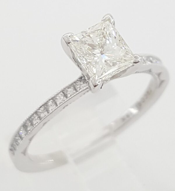 TACORI Sculpted Crescent 45-15 Princess Diamond Engagement Ring 1.19 ct 18K