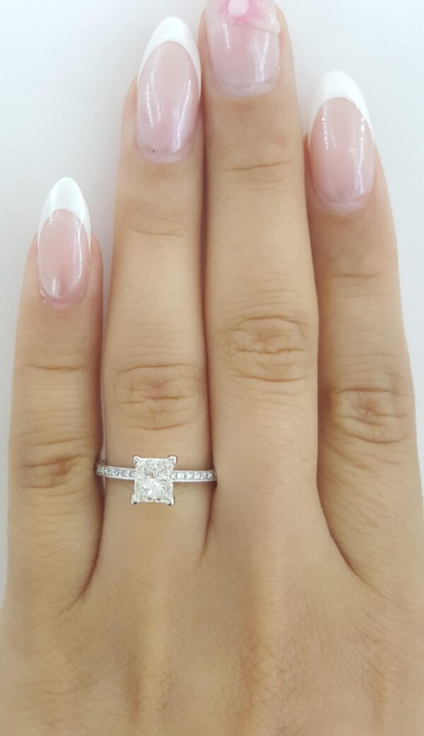 TACORI Sculpted Crescent 45-15 Princess Diamond Engagement Ring 1.19 ct 18K