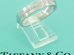Tiffany & Co. T Wide Diamond Ring 18K White Gold 0.15 ct 5.5 mm Retail $4,650