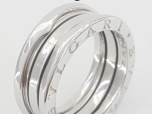 Bvlgari Bulgari B.Zero1 Three-Row Band 18k White Gold Size 57 Retail $3,100