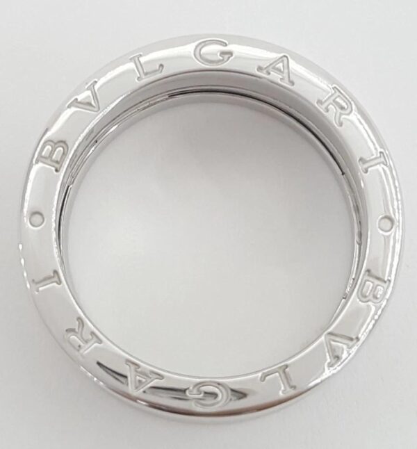 Bvlgari Bulgari B.Zero1 Three-Row Band 18k White Gold Size 57 Retail $3,100