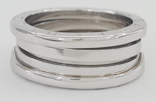 Bvlgari Bulgari B.Zero1 Three-Row Band 18k White Gold Size 57 Retail $3,100
