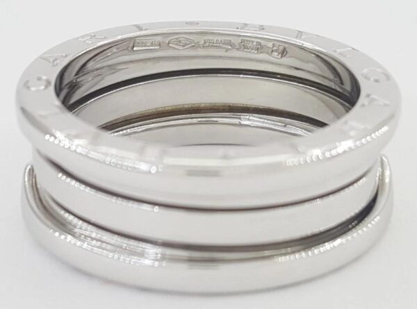 Bvlgari Bulgari B.Zero1 Three-Row Band 18k White Gold Size 57 Retail $3,100