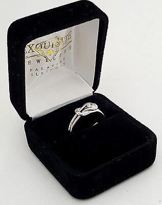 0.25 ct 14k White Gold Round Diamond Solitaire Knot Engagement Ring 3.5 Grams