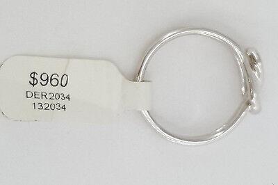 0.25 ct 14k White Gold Round Diamond Solitaire Knot Engagement Ring 3.5 Grams