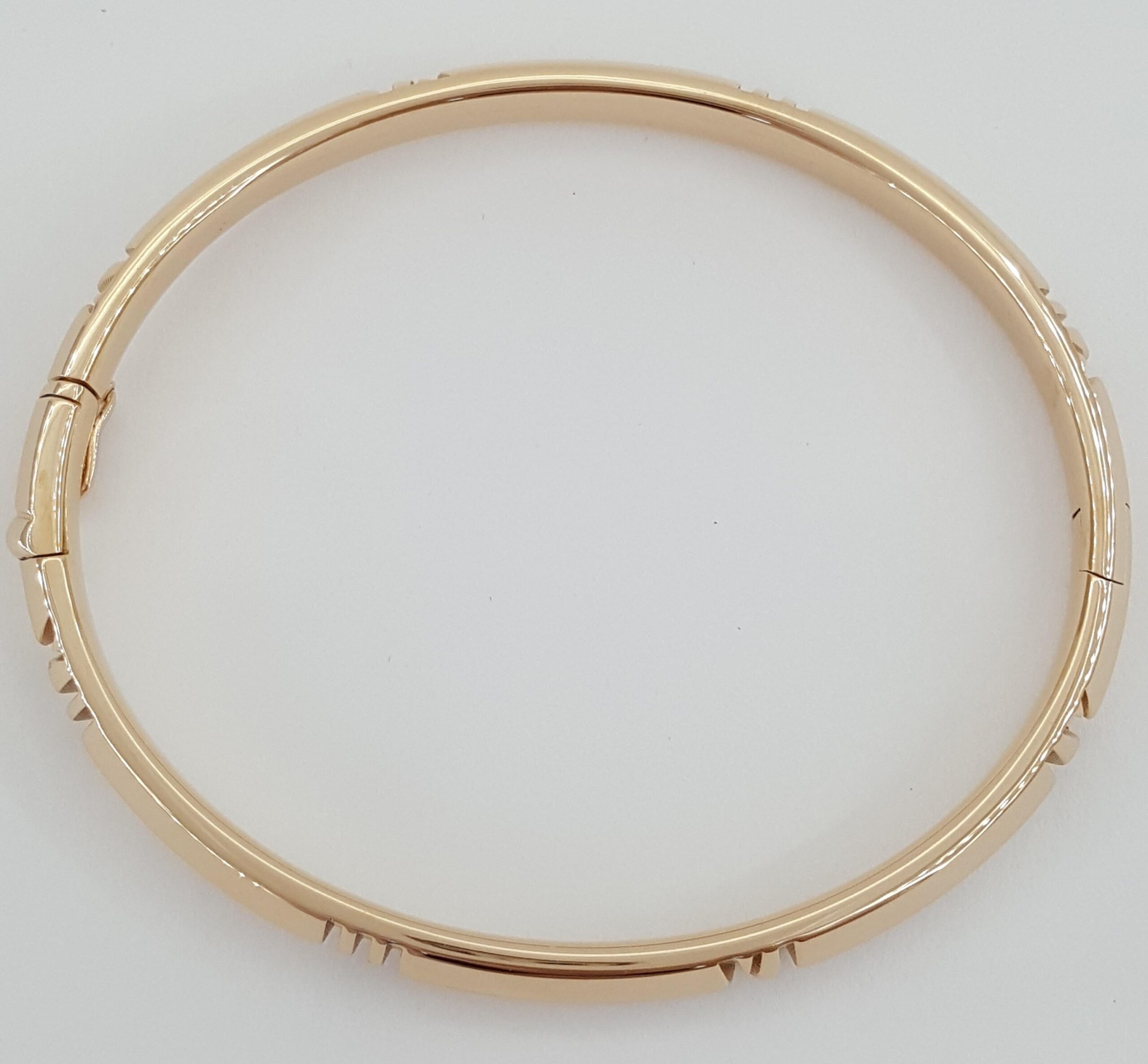 TIFFANY & CO Atlas 18K Rose Gold Wide Bangle Bracelet 32.3 grams 6.5"