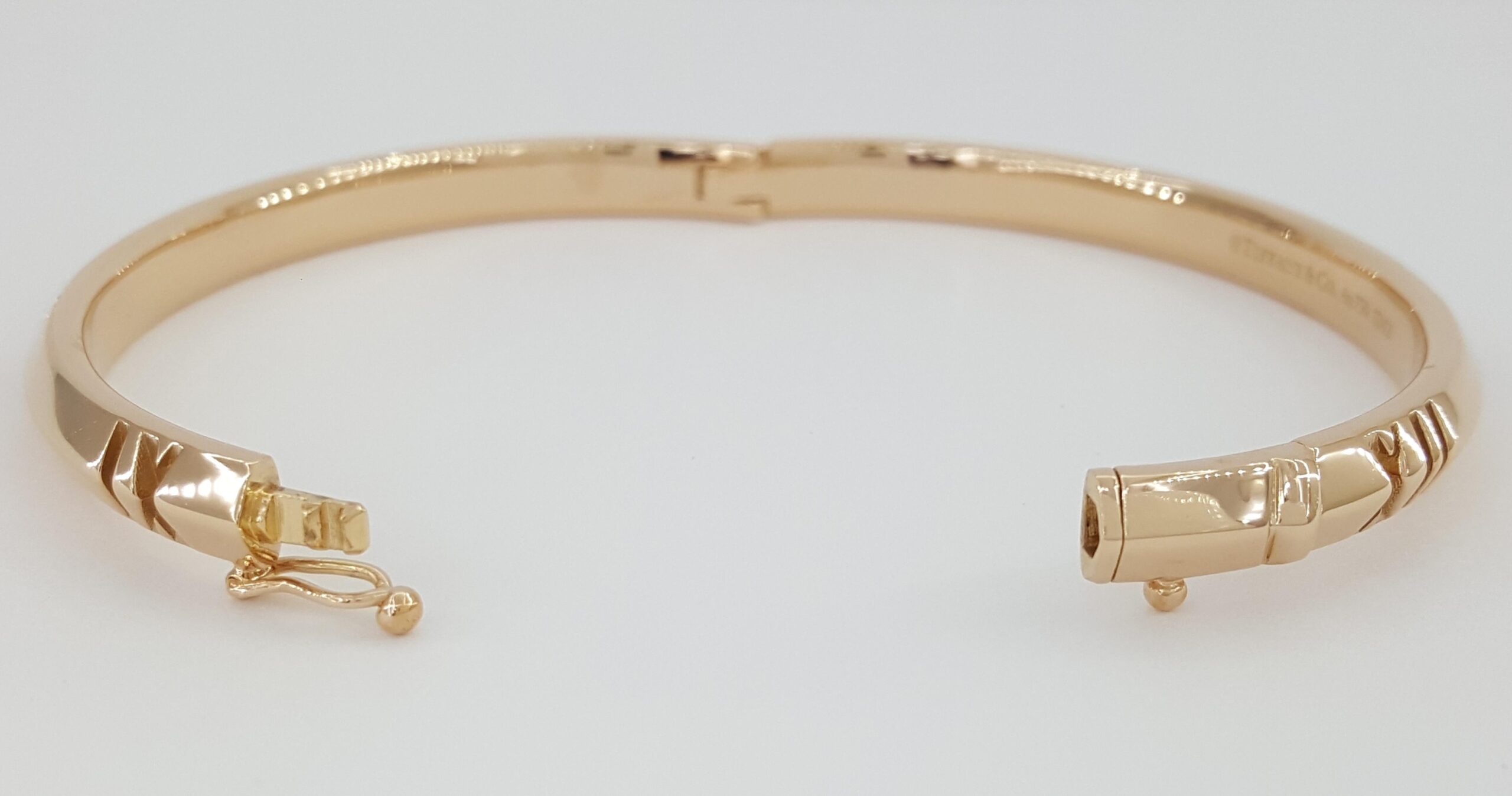 TIFFANY & CO Atlas 18K Rose Gold Wide Bangle Bracelet 32.3 grams 6.5"