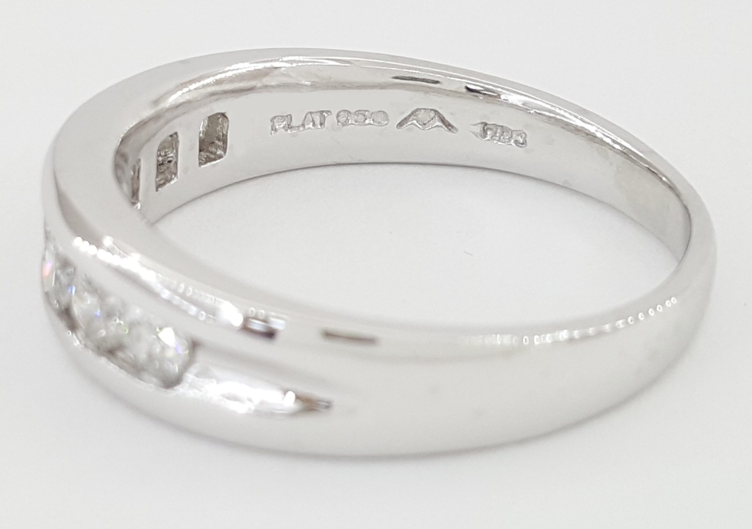 Channel Set Round Diamond Gents Platinum Wedding Band 1 ct 6.5mm Retail $2,999