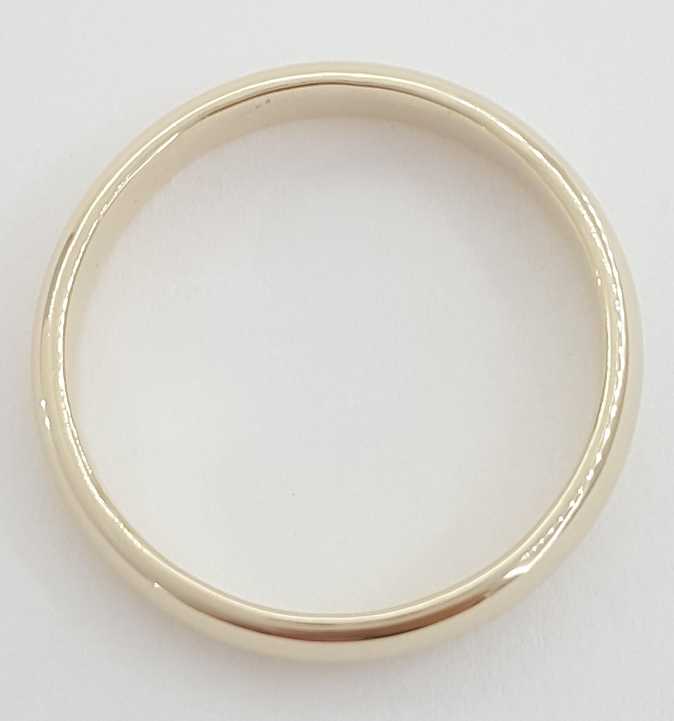 Half Dome 14K Yellow Gold Wedding Band Ring 4 mm Size 8.25 4 Grams