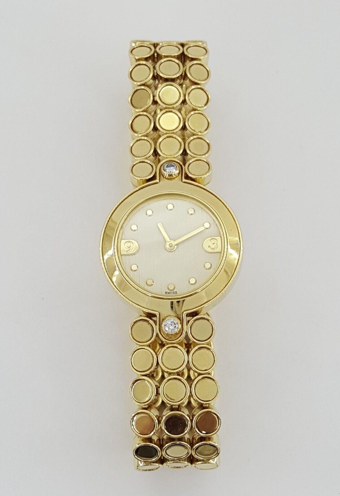 Harry Winston Premier Ladies 18k Yellow Gold Diamond Quartz Watch 22.6mm 66 Gr