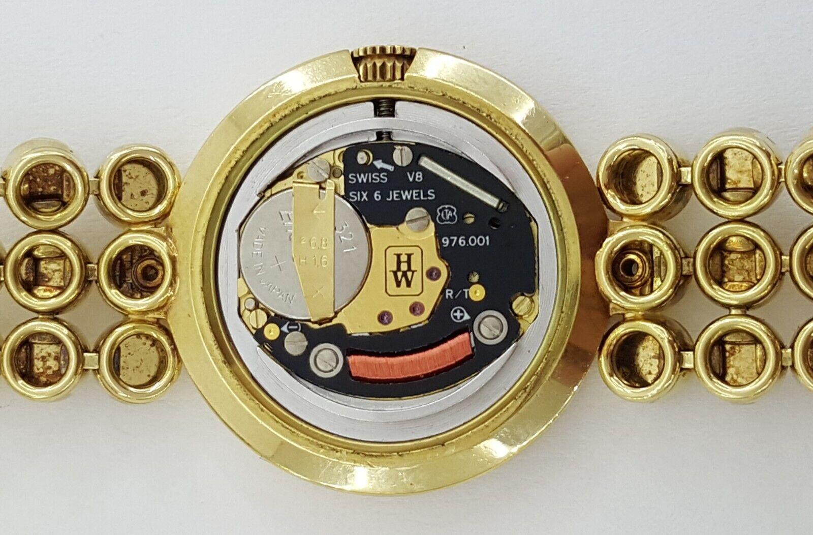 Harry Winston Premier Ladies 18k Yellow Gold Diamond Quartz Watch 22.6mm 66 Gr