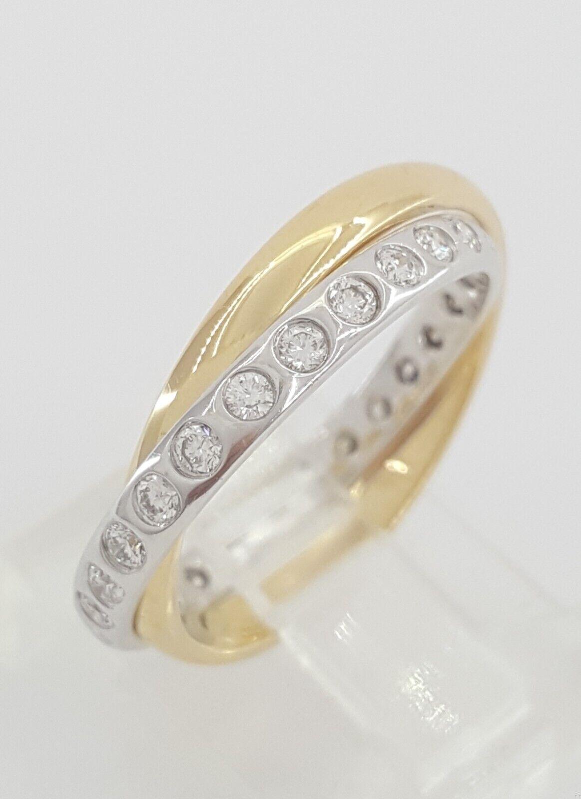 Full Circle Eternity Crossover Diamond 0.50 ct Rolling Rings 18K Gold