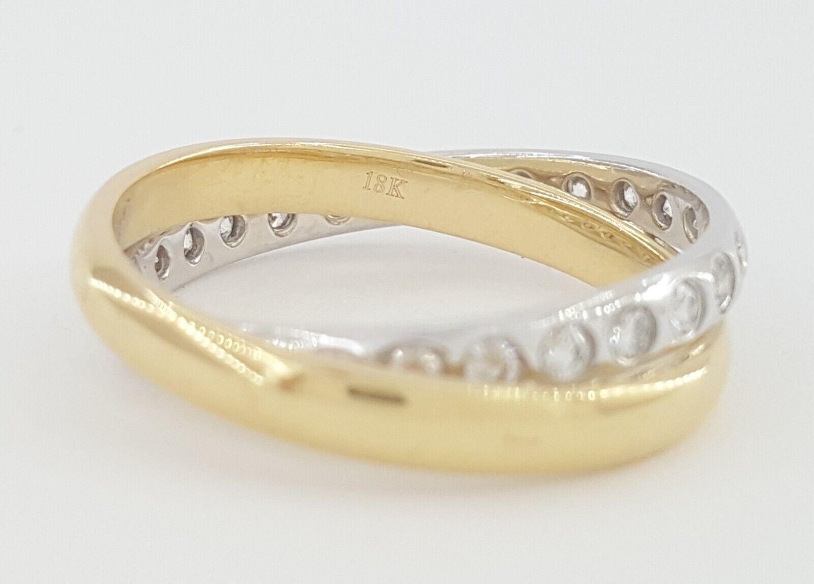 Full Circle Eternity Crossover Diamond 0.50 ct Rolling Rings 18K Gold