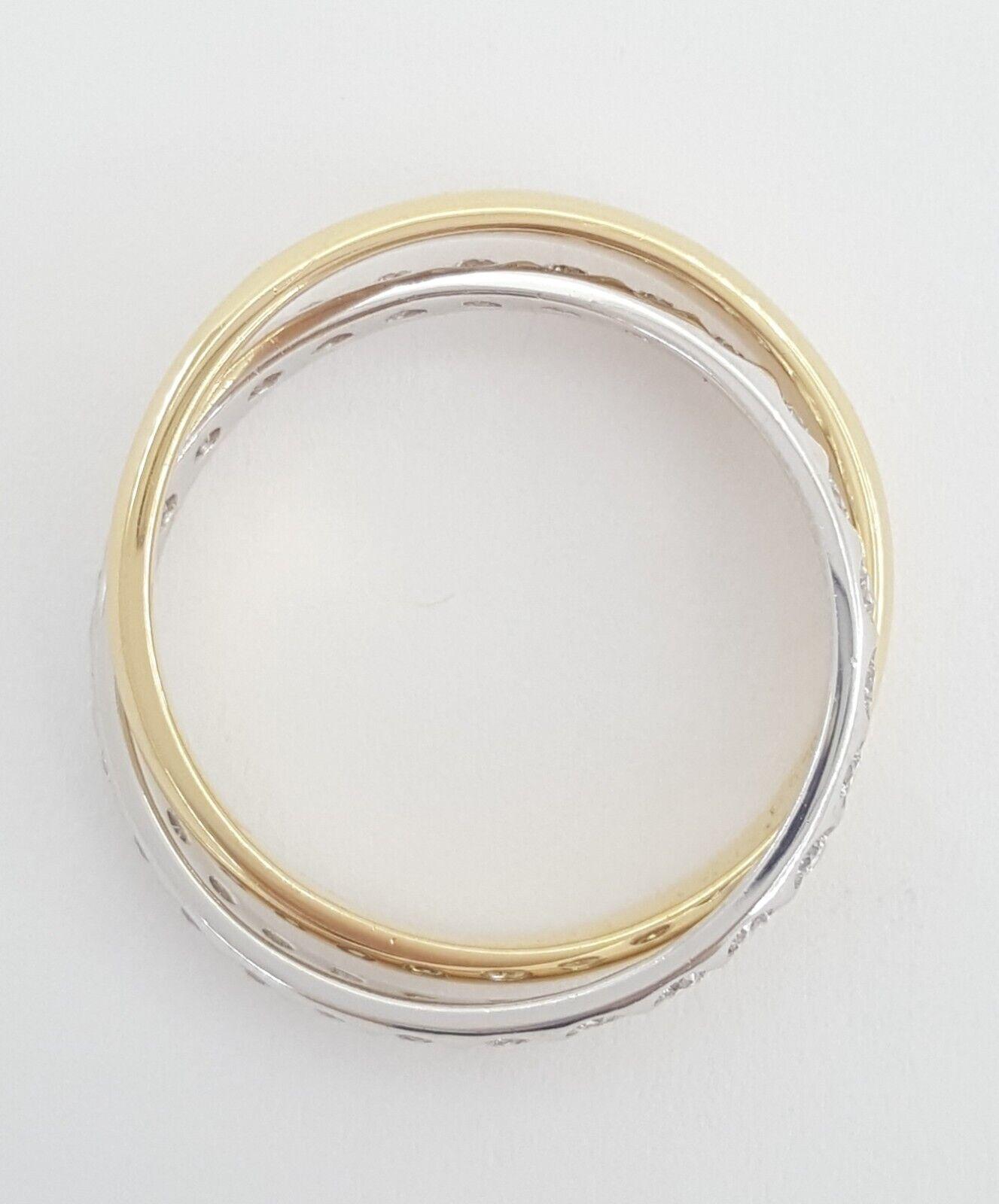 Full Circle Eternity Crossover Diamond 0.50 ct Rolling Rings 18K Gold